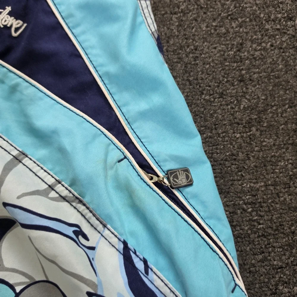 Body Glove Board Shorts Mens 38 Blue Floral Tropical Swim Trunks Surf Beachwear